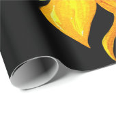 黄色い水色のひまわり ラッピングペーパー (ロールコーナー)