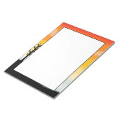 黄色い水色の夕日縁ど ノートパッド (アングル)