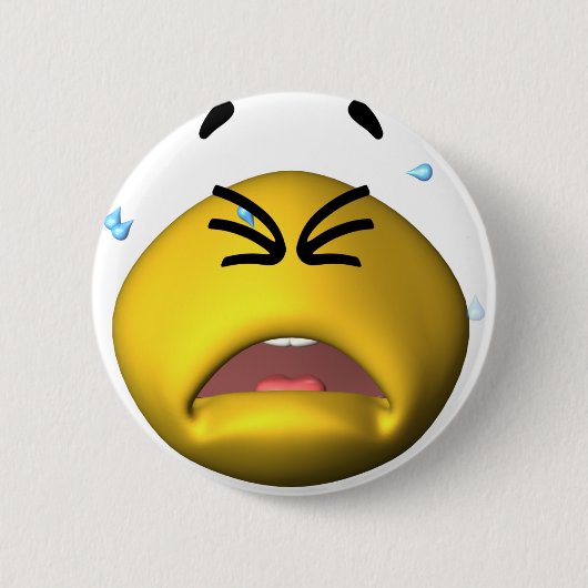 黄色い泣き叫び 缶バッジ (正面)