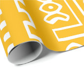 黄色い泥の布パターン ラッピングペーパー (ロールコーナー)