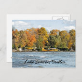 黄色い浮遊物の飛行機の郵便はがき ポストカード (正面/裏面)