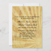 黄色い海岸の航海灯台でのウェディング 招待状 (裏面)