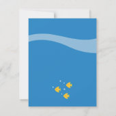 黄色い海底男の子のバースデーパーティ招待状 招待状 (裏面)