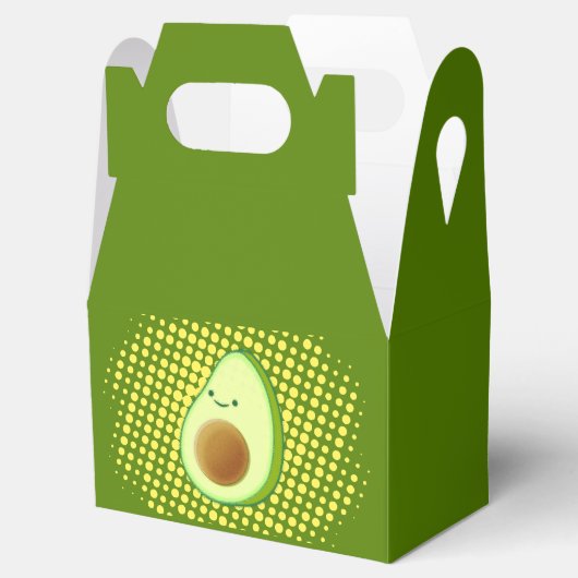 黄色い渦にアボカドのかわいい漫画 フェイバーボックス (オープン)