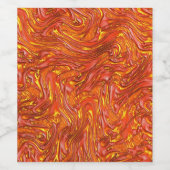 黄色い澄ん色合いの鮮やかな赤いテクスチャ ワインラベル (シングルラベル)