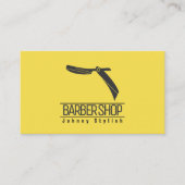 黄色い灰色かみそりカバー 名刺 (正面)