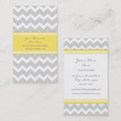 黄色い灰色のシェブロンのレトロの名刺 名刺 (正面/裏面)