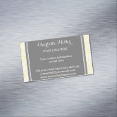 黄色い灰色のダマスク織の磁気名刺 マグネット名刺 (インサイチュ)