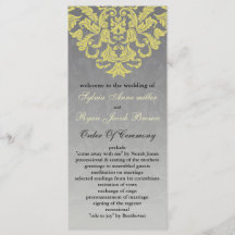 黄色い灰色の結婚式 プログラム