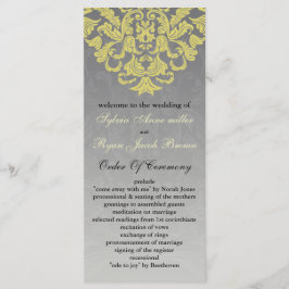 黄色い灰色の結婚式 プログラム