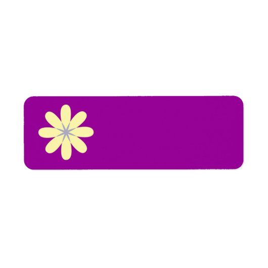 黄色い灰色の花 ラベル (正面)