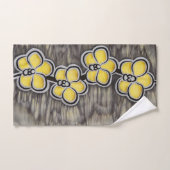 黄色い灰色の蘭 バスタオルセット (ハンドタオル)