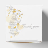 黄色い灰色の鳥のケージ感謝していユー結婚式の引き出物ボックス フェイバーボックス (上部)