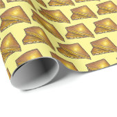 黄色い焼きトーストチーズトースティサンドイッチ ラッピングペーパー (ロールコーナー)