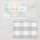 黄色い熱気球お願い本を持って来て エンクロージャーカード (正面/裏面)