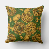 黄色い牡丹の花束 クッション (正面)