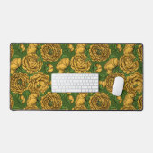 黄色い牡丹の花束 デスクマット (キーボード&マウス)