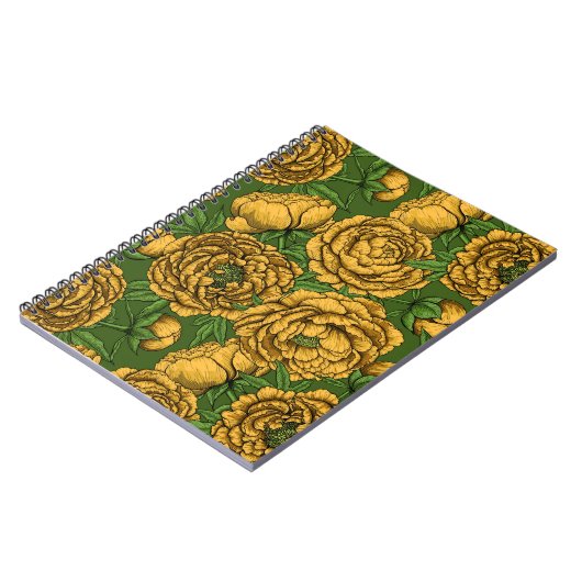 黄色い牡丹の花束 ノートブック (左側)