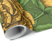 黄色い牡丹の花束 ラッピングペーパー (ロールコーナー)