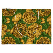 黄色い牡丹の花束 ラージペーパーバッグ (裏面)