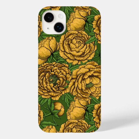 黄色い牡丹の花束 Case-Mate iPhoneケース (裏面)