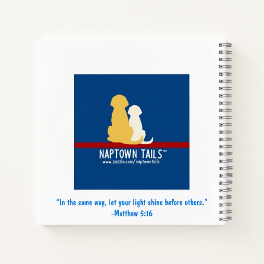 黄色い犬の子供の祈り日記 輝きを放て ノートブック (裏面)