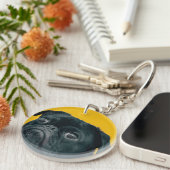 黄色い犬 キーホルダー (正面右)