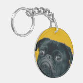 黄色い犬 キーホルダー (正面左)