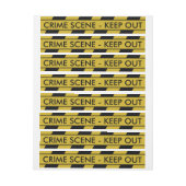 黄色い犯罪現場テープ ラップアラウンド宛名ラベル (シート)