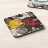 黄色い独特の味 コースター (左側)