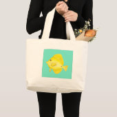 黄色い独特の味 ラージトートバッグ (正面(商品))
