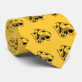 黄色い猫パターンタイ ネクタイ (ロール)
