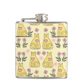黄色い猫 フラスク (正面)