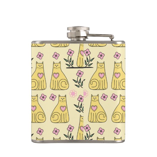 黄色い猫 フラスク (裏面)