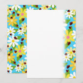 黄色い白い花、赤いヒナガシ セーブザデート (正面/裏面)