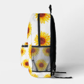 黄色い白ひまわり模様 プリントバックパック (右)
