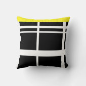 黄色い白黒ライン クッション (裏面)