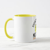 黄色い皮肉おもしろい猫 | Zazzle マグカップ (左)
