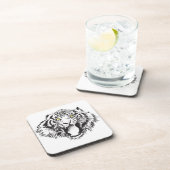 黄色い目で黒くうなる虎 コースター (右側)