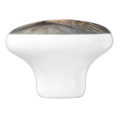 黄色い目の猫のクローズアップ セラミックノブ (側面)