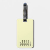 黄色い目をした白猫 ラゲッジタグ (裏面縦)