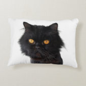 黄色い目をした黒いペルシャ猫 アクセントクッション (裏面)
