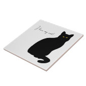 黄色い目をした黒猫 タイル (側面)