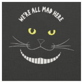 黄色い目を持つチェシャー微笑の透明な猫 ファブリック (クローズアップ)
