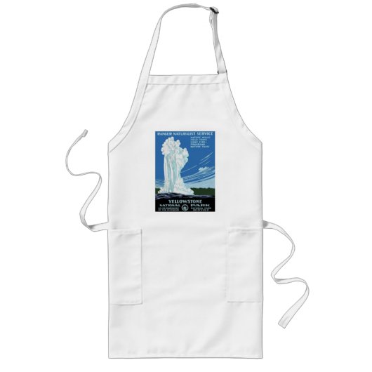 黄色い石造り公園-古く忠実な間欠泉 ロングエプロン (正面)