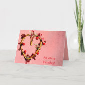 黄色い私のための彼の軽い心のバレンタイン シーズンカード (正面)