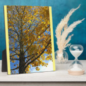 黄色い秋の木 フォトプラーク (側面)