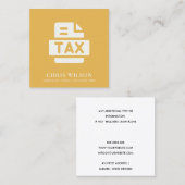 黄色い税モダン還付エージェント作成者アイコン スクエア名刺 (正面/裏面)