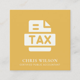 黄色い税モダン還付エージェント作成者アイコン スクエア名刺