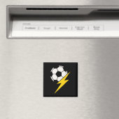 黄色い稲妻のサッカーリーグのコーチまたは マグネット (インサイチュ (食洗機))